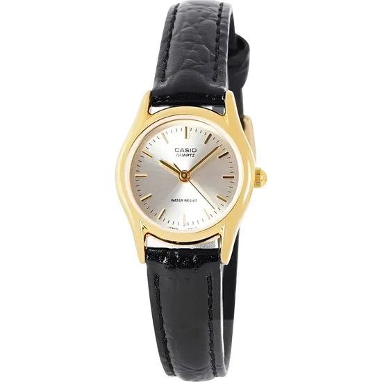 RELOJ CASIO DRESS LTP-1094Q-7ARDF WHITE/GOLD/BLACK LEATHER Product