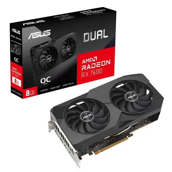 VGA ASUS RADEON RX7600 DUAL OC EDITION 8GB/GDDR6/2715MHZ Product