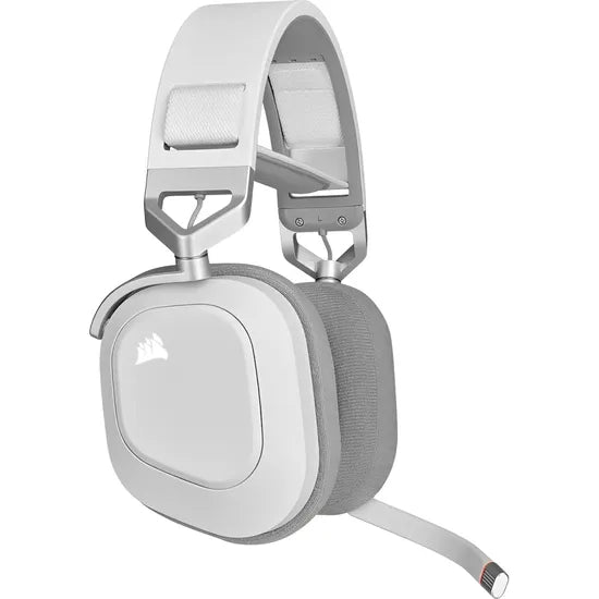 AURICULAR CORSAIR HS80 RGB WIRELESS PREMIUM 50MM WHITE CA-9011236-NA