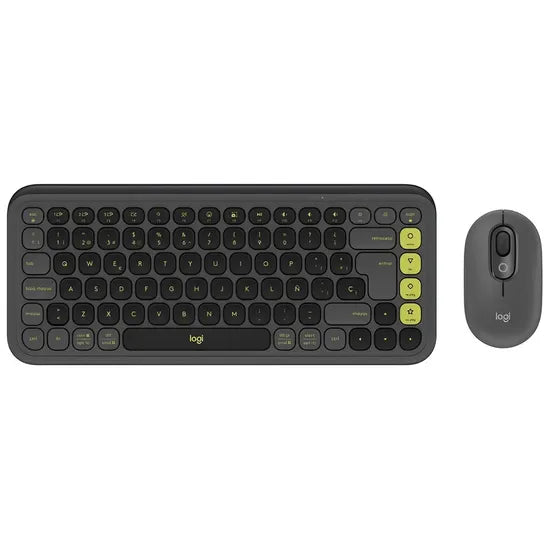 KIT TECLADO+MOUSE WIRELESS 2.4G LOGITECH POP ICON COMBO GRAPHITE/GREEN 920-013052 Product