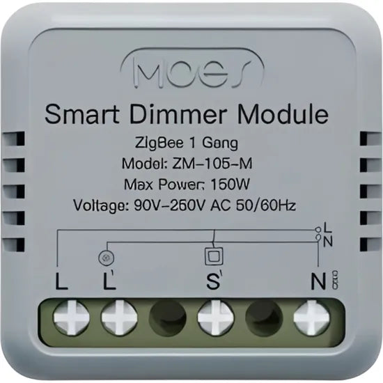 INTERRUPTOR SMART MOES ZIGBEE ZM-105-M 1 GANG/ALEXA/GOOGLE Product