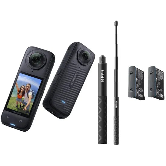 INSTA360 FILMADORA X4 KIT ADVENTURE CINSABMA 256GB/114CM SELF/2 BATERIA - X407 Product
