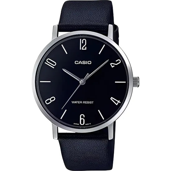 RELOJ CASIO MTP-VT01L-1B2UDF SILVER/BLACK/BLACK LEATHER Product