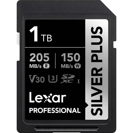MEMORIA RAM SD 1TB  LEXAR SILVER PLUS 205-150MB/S C10 (LSDSIPL001T-BNNNG)