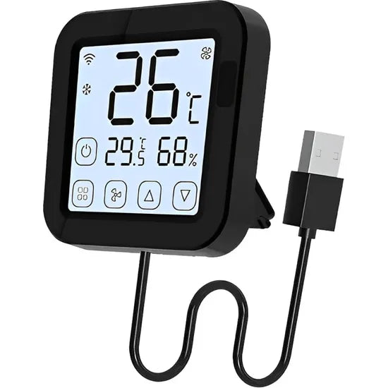 CONTROL SMART MOES WR-FL-S16-BK TERMOSTATO Y SENSOR P/TEMPERATURA Y HUMEDAD WIFI/ALEXA/GOOGL