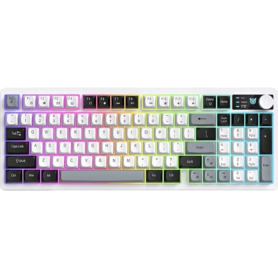 TECLADO WIRELESS ONIKUMA MT902 RGB/96%/TRI MODE/WHITE