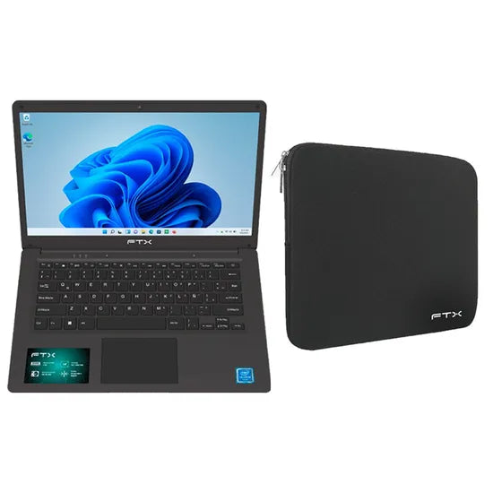 NOTEBOOK FTX N14-C2564ES CEL-N4020 2.8GHZ/4GB/256SSD/14.1""/W11/ESP/GRAY 1GTA.PY + FUNDA