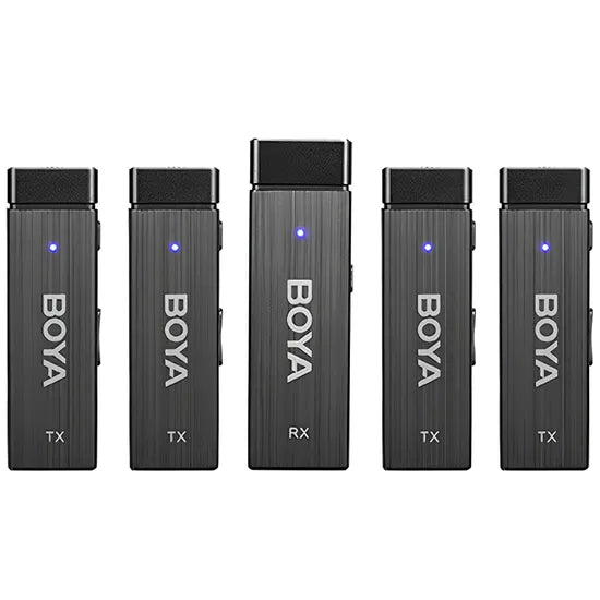 MICROFONO BOYA BY-W4 WIRELESS P/CAMARAS/CEL/PC (4TX+1RX)