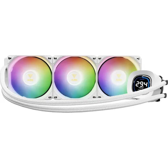 COOLER LIQUID GAMDIAS AURA GL360 PANTALLA DIGITAL ARGB 360MM PWM/3FAN/WHITE 1GTA.BR