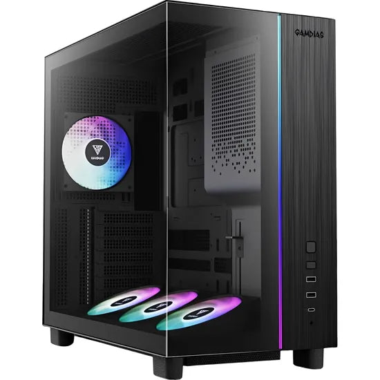 GABINETE GAMDIAS ATLAS M4 /MID TOWER/BLACK/4FAN ARGB 1GTA.BR