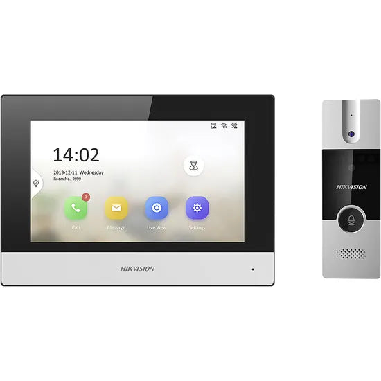VIDEO PORTERO HIKVISION DS-KIS302-P 7""/2MP/HD/WIFI