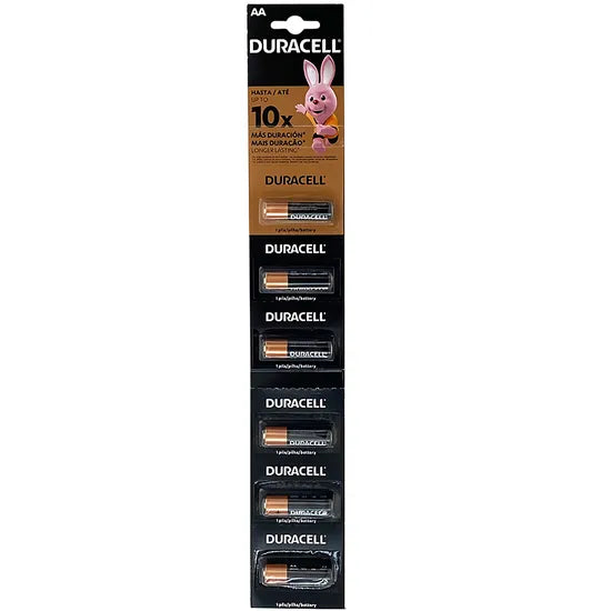 PILA ALCALINA DURACELL AA TIRA 6 UNIDADES Product