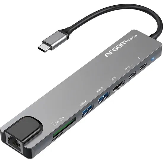 HUB USB-C 8-IN-1 ARGOM ARG-UB-0093 2PORT Product
