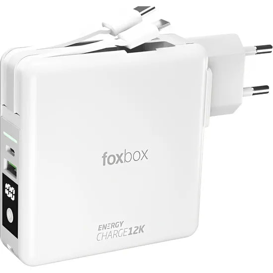 CARGADOR PARED/PORTATIL FOXBOX WIRELESS 3 EN 1 PD20W-QC18W WHITE