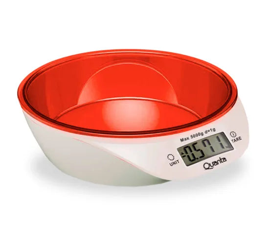 BALANZA DIGITAL COCINA QUANTA QTBLC9000 5KG/LCD WHITE/ORANGE Product