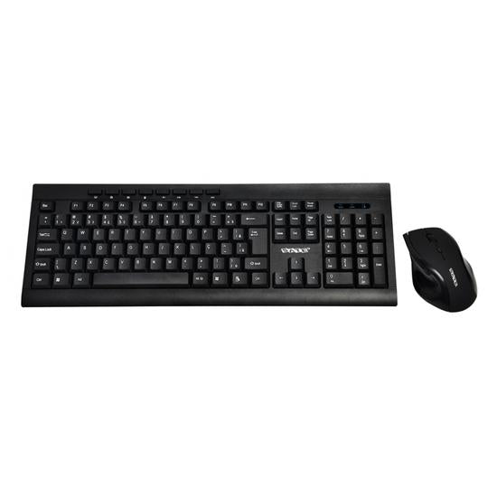 Kit Teclado + Mouse Inalámbrico Satélite AK-726G - Negro (Español)