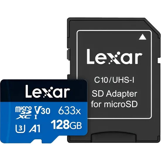 MICRO SD 128GB LEXAR HIGH-PERFORMANCE 100-45MB/S C10 (LSDMI128BB633A)