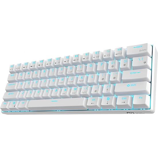 Royal Kludge RK61 60% RGB Interruptor lineal Rojo Hotswap Bluetooth Teclado mecánico - Blanco