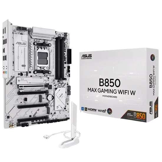 PLACA MADRE ASUS AM5 B850 MAX GAMING WIFI W HDMI/DP/USB3.2/3M.2/DDR5/ATX