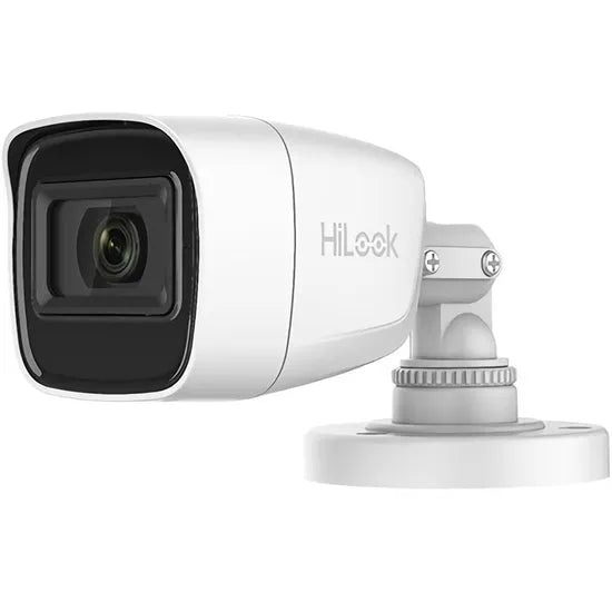 CAMARA DE SEGURIDAD HILOOK MINI BULLET THC-B120-PS AUDIO 1080P/2MP/MIC/IP66/20M IR/2.8MM/EXT