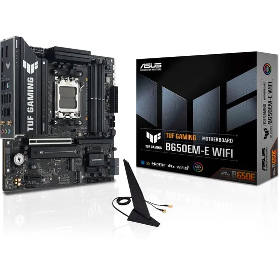 PLACA MADRE ASUS AM5 TUF GAMING B650EM-E WIFI HDMI/2DP/USB3.2/3M.2/DDR5/MATX Product