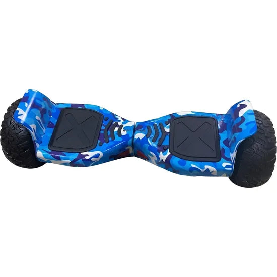 SCOOTER OVER BOARD INTERBRAS 8.5""/BT/LED/AZUL CAMUFLADO