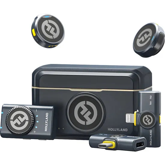 MICROFONO HOLLYLAND LARK M2 COMBO (2TX+1RX USB-C+1RX LIGHTNING + 1RX CAMARA)