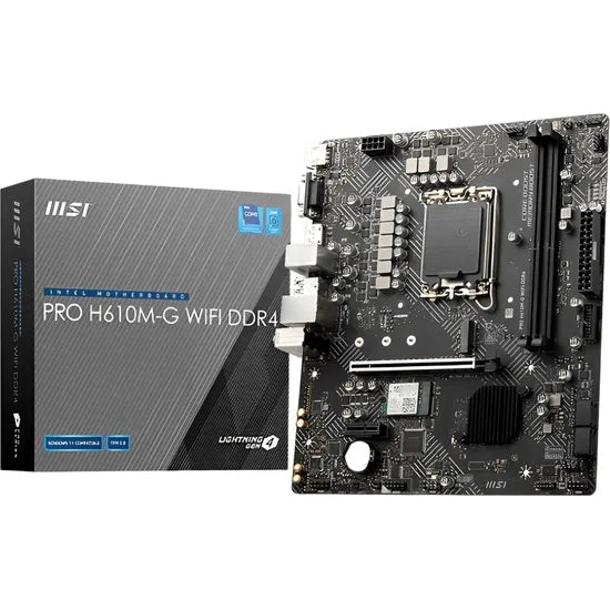 PLACA MADRE MSI 1700 PRO H610M-G WIFI HDMI/DP/USB3.2/M.2/DDR5/MATX NUEVA S/CAJA Product