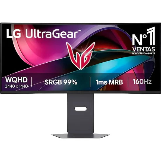 MONITOR CURVO 34"" LG ULTRAGEAR 34G600A-B WQHD/160HZ/1MS/SRGB 99/FREESYNC/HDR/BLACK 1GTA.PY