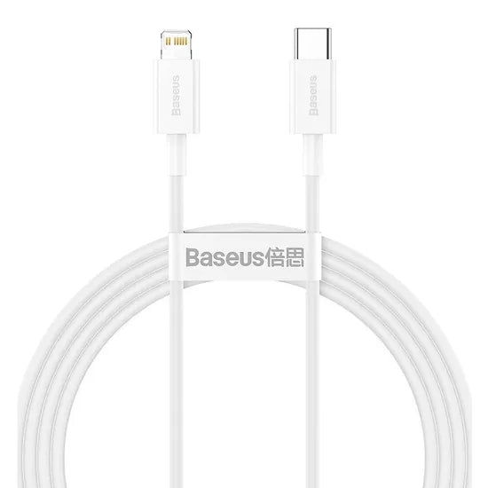 CABLE USB-C / LIGHTNING BASEUS CATLYS-B02 SUPERIOR 20W PD 1.5M WHITE 1 AÑO GTA