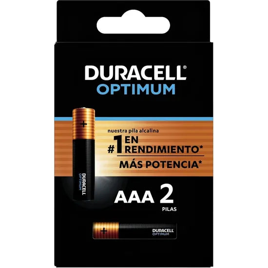PILA ALCALINA DURACELL OPTIMUM AAA PACK-2 (41333041407)