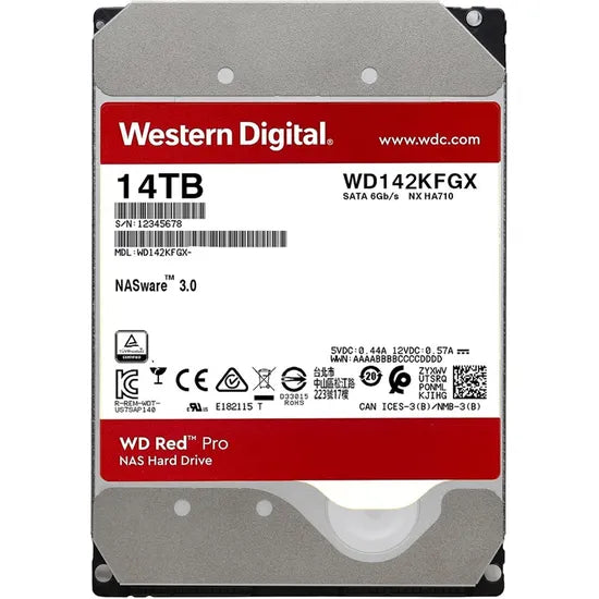 DISCO DURO 14TB INT 3.5"" SATA3 WD NAS WD142KFGX RED PRO 512MB 7200RPM (GTA BRASIL) Product