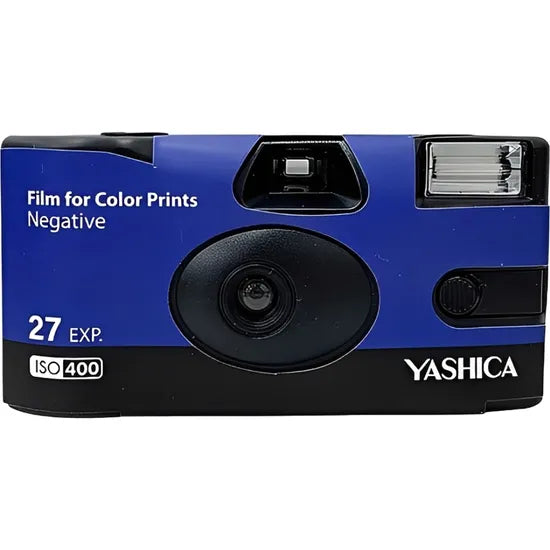 CAMARA DESCARTABLE YASHICA 27 EXP ISO 400 BLUE
