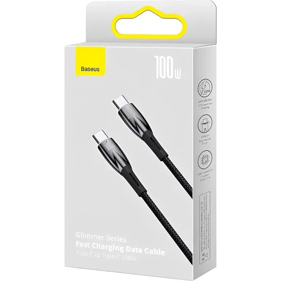 CABLE USB-C / USB-C BASEUS CADH000701 GLIMMER SERIES 100W 1M BLACK Product