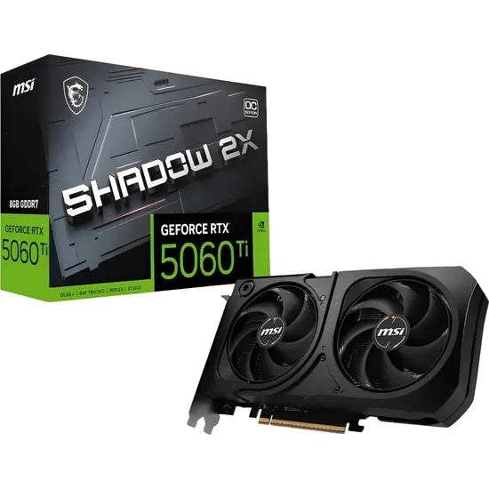 PLACA DE VIDEO MSI RTX5060 TI SHADOW 2X OC PLUS 8GB/GDDR7/2617MHZ/2FAN G506T-8S2CP Product