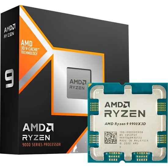 PROCESADOR AMD AM5 RYZEN R9-9900X3D 4.4GHZ/96MB S/COOLER