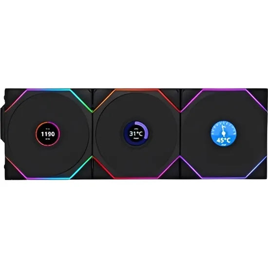 COOLER LIAN LI TL WIRELESS REVERSE LCD 120 BLACK (3 FANS) G99.12RTLLCD1W3B.00