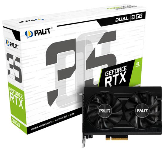 Tarjeta de video Palit GeForce RTX3050 dual 8GB GDDR6 PCI-Express