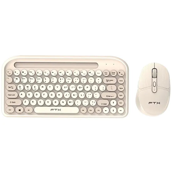 KIT TECLADO+MOUSE WIRELESS FTX FTXGK01 BT GOLD PORTUGUES