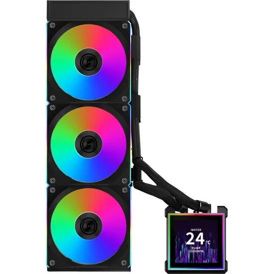 COOLER LIQUID LIAN LI HYDROSHIFT II LCD-S 360CL RGB/PANTALLA DIGITAL/3FAN/BLACK Product