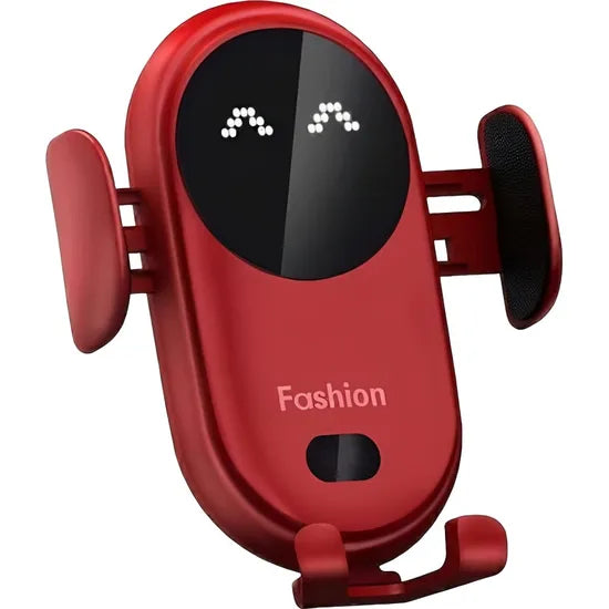 CARGADOR SOPORTE WIRELESS P/AUTO S11+ MAGNETIC 15W RED