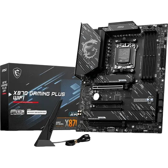 PLACA MADRE MSI AM5 X870 GAMING PLUS WIFI HDMI/DP/USB3.2/3M.2/DDR5/ATX Product