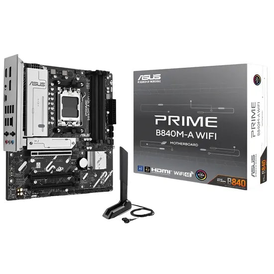 PLACA MADRE ASUS AM5 PRIME B840M-A WIFI HDMI/2DP/USB3.2/5M.2/DDR5/MATX