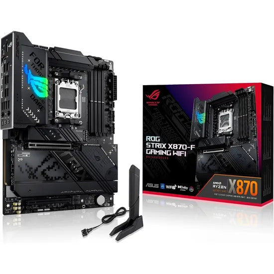 PLACA MADRE ASUS AM5 X870-F ROG STRIX GAMING WIFI HDMI/USB3.2/4XM.2/DDR5/ATX Product