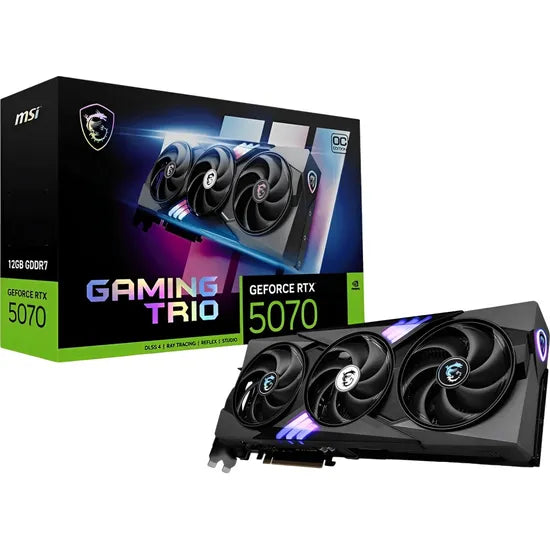 PLACA DE VIDEO MSI RTX5070 GAMING TRIO OC 12GB/GDDR7/2625MHZ/3FAN 912-V532-019 Product