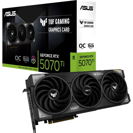 PLACA DE VIDEO ASUS RTX5070 TI TUF GAMING OC EDITION 16GB/GDDR7/2160MHZ/3FAN TUF-RX5070TI-016G