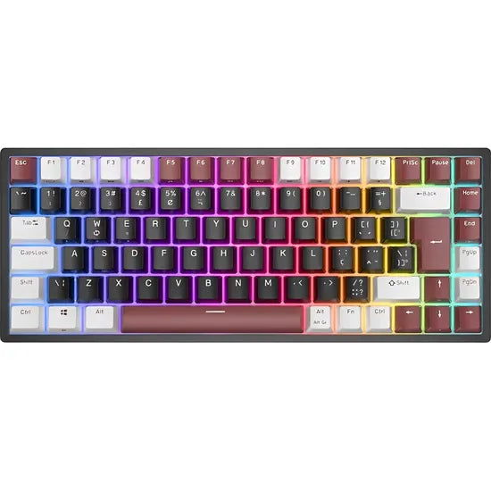 TECLADO MECANICO WIRELESS ROYAL KLUDGE RK84 RGB/75%/TRI MODE/RED SW(LINEAR)/PORT/WARRIOR Product