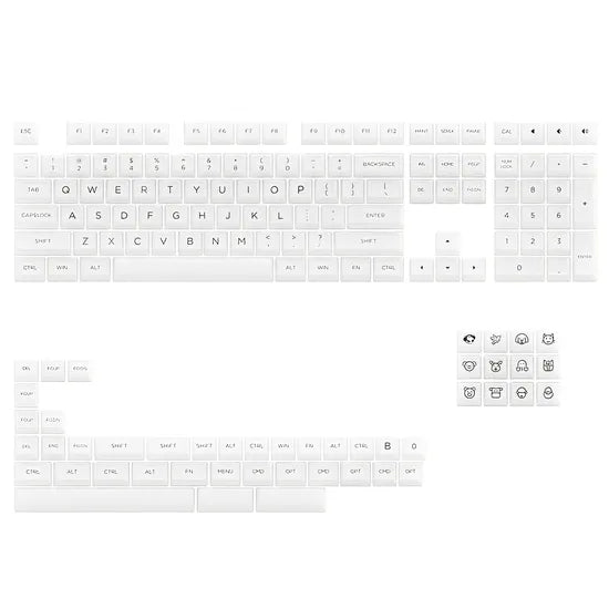 AKKO KEYBOARD KEYCAP SET V2 CLEAR WHITE/ASA