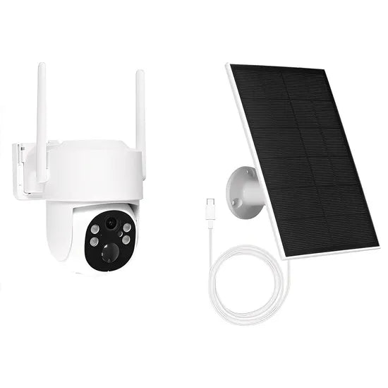 CÁMARA IP EXTERNA MOES WCM-J10-S 4MP/WIFI/SOLAR/IP65/DUAL NIGHT/HUMAN DETECTION/WHITE Product