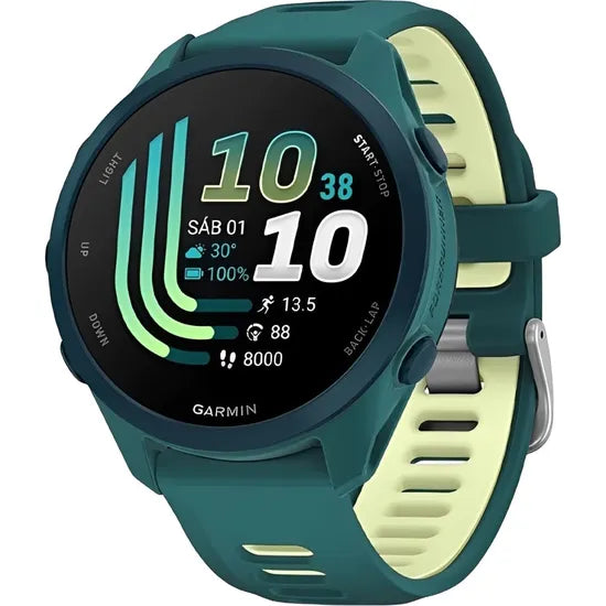 RELOJ GARMIN FORERUNNER 170 MUSIC 43MM TEAL GREEN - TEAL GREEN/CITRON BAND 010-03920-12